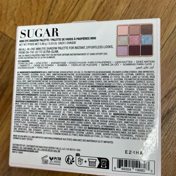 Sugar Eyeshadow Palette - Pink, Brown, Silver, Blue, Purple - Picture 3 of 3